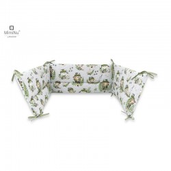 MimiNu - Aparatoare pentru patut 120x60 cm Din bumbac certificat Oeko Tex Standard 100 Cu inaltimea de 30 cm Cu panglici Design 
