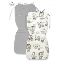 MimiNu - Salteluta pentru carucior Reversibila Cu doua fete Din catifea matlasata si bumbac Materiale certificate Oeko Tex Stand