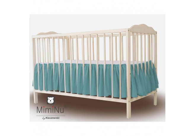 MimiNu - Volanas pentru saltea de patut 120x60 cm Din bumbac certificat Oeko Tex Standard 100 Colectia Royal Nepal Green
