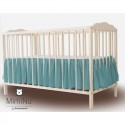 MimiNu - Volanas pentru saltea de patut 120x60 cm Din bumbac certificat Oeko Tex Standard 100 Colectia Royal Nepal Green