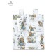 MimiNu - Organizator pentru patut si leagan Din bumbac certificat Oeko Tex Standard 100 Cu 3 compartimente 53x46 cm Design Let\'