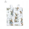 MimiNu - Organizator pentru patut si leagan Din bumbac certificat Oeko Tex Standard 100 Cu 3 compartimente 53x46 cm Design Let\'