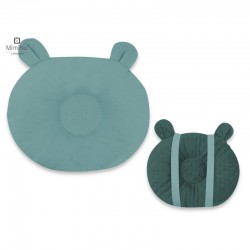 MimiNu - Perna bebelusi Ursulet Multifunctionala Cu doua fete Tesatura pufoasa minky si bumbac Materiale certificate Oeko Tex St