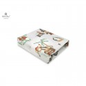 MimiNu - Cearceaf cu elastic pentru patut 140X70 cm Din bumbac certificat Oeko Tex Standard 100 Design Pirates Natural