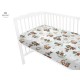 MimiNu - Cearceaf cu elastic pentru patut 140X70 cm Din bumbac certificat Oeko Tex Standard 100 Design Pirates Natural