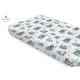 Miminu - Cearceaf cu elastic Din bumbac certificat Oeko Tex Standard 100 Pentru pat 160x80 cm Design Let\'s Go Blue