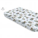 Miminu - Cearceaf cu elastic Din bumbac certificat Oeko Tex Standard 100 Pentru pat 160x80 cm Design Let\'s Go Blue