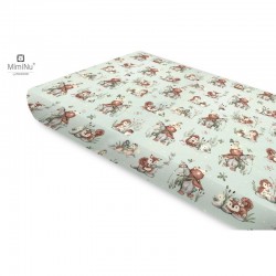 Miminu - Cearceaf cu elastic Din bumbac certificat Oeko Tex Standard 100 Pentru pat 160x80 cm Design Let\'s Go Natural