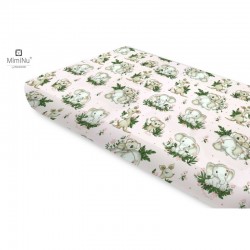 Miminu - Cearceaf cu elastic Din bumbac certificat Oeko Tex Standard 100 Pentru pat 160x80 cm Design Baby Animals