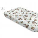 Miminu - Cearceaf cu elastic Din bumbac certificat Oeko Tex Standard 100 Pentru pat 160x80 cm Design Pirates Natural