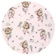 Miminu - Cearceaf cu elastic Din bumbac certificat Oeko Tex Standard 100 Pentru pat 160x80 cm Design Little Ballerina Pink