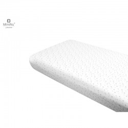 Miminu - Cearceaf cu elastic Din bumbac certificat Oeko Tex Standard 100 Pentru pat 160x80 cm Mini Gray Stars