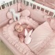Miminu - Cearceaf cu elastic Din bumbac certificat Oeko Tex Standard 100 Pentru pat 160x80 cm Colectia Royal Powder Pink