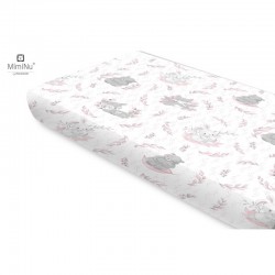 Miminu - Cearceaf cu elastic Din bumbac certificat Oeko Tex Standard 100 Pentru pat 160x80 cm Lulu Rose