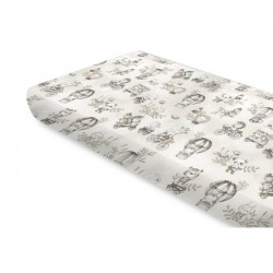 Miminu - Cearceaf cu elastic Din bumbac certificat Oeko Tex Standard 100 Pentru pat 160x80 cm Design Zoo On Bikes Beige