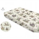 Miminu - Cearceaf cu elastic Din bumbac certificat Oeko Tex Standard 100 Pentru pat 160x80 cm Design Calm Forest Natural