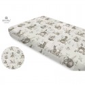 Miminu - Cearceaf cu elastic Din bumbac certificat Oeko Tex Standard 100 Pentru pat 160x80 cm Design Calm Forest Beige