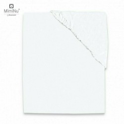 MimiNu - Cearceaf Jerse cu elastic Pentru pat 160x80 cm Material certificat Oeko Tex Standard 100 White