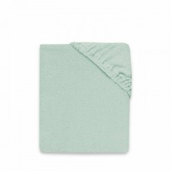 MimiNu - Cearceaf cu elastic Pentru pat 160x80 cm Din terry Material certificat Oeko Tex Standard 100 Cold Mint
