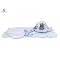 MimiNu - Prosop mare cu gluga Dimensiune 100x100 cm Din bumbac si thermo fleece Materiale certificate Oeko Tex Standard 100 Desi