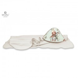 MimiNu - Prosop mare cu gluga Dimensiune 100x100 cm Din bumbac si thermo fleece Materiale certificate Oeko Tex Standard 100 Desi