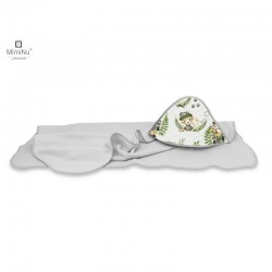 MimiNu - Prosop mare cu gluga Dimensiune 100x100 cm Din bumbac si thermo fleece Materiale certificate Oeko Tex Standard 100 Desi