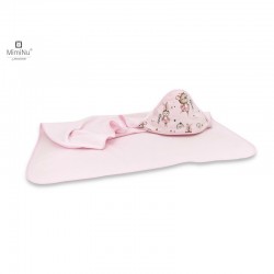 MimiNu - Prosop mare cu gluga Dimensiune 100x100 cm Din bumbac si thermo fleece Materiale certificate Oeko Tex Standard 100 Desi