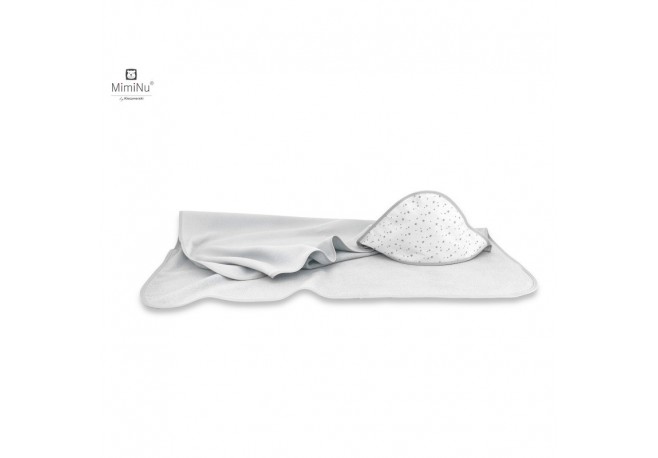 MimiNu - Prosop mare cu gluga Dimensiune 100x100 cm Din bumbac si thermo fleece Materiale certificate Oeko Tex Standard 100 Mini