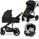 Lionelo - Carucior 3 in 1 Mari Tour Transformabil Cu landou cu salteluta moale Reversibil Maner ajustabil Plasa de tantari Husa 