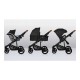 Lionelo - Carucior 3 in 1 Mari Tour Transformabil Cu landou cu salteluta moale Reversibil Maner ajustabil Plasa de tantari Husa 