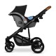 Lionelo - Carucior 3 in 1 Mari Tour Transformabil Cu landou cu salteluta moale Reversibil Maner ajustabil Plasa de tantari Husa 