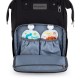 Petite&Mars - Rucsac pentru mamici Cu 11 compartimente Cu buzunare termice Saltea de infasat inclusa 30 x 42 x 15 cm Jack Black