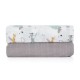 Petite&Mars - Set 2 scutece din muselina de bambus Misty Grey Planes Hipoalergenice Dimensiuni mari 120 x 120 cm Certificate Oek