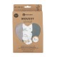 Petite&Mars - Set 3 scutece din muselina de bambus Moussy Grey Planes Hipoalergenice 68 x 68 cm Certificate Oeko Tex Standard 10