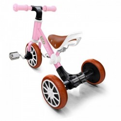 Bicicleta de echilibru 3 in 1 cu pedale pentru copii Ecotoys LC-V1322 - Roz - Resigilat