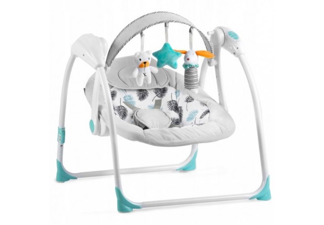 Leagan electric cu muzica Ricokids 7326 - Turcoaz - Resigilat (ambalaj deteriorat)