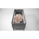Lionelo - Patut pliant cu doua nivele Stefi Plus Cu intrare laterala cu fermoar 2 roti 120 x 60 cm Conform cu standardul europea