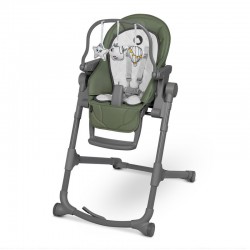 Lionelo - Scaun de masa multifunctional Cora Plus Reglabil in 4 pozitii pe inaltime Spatar reglabil in 3 pozitii Cu bara de juca