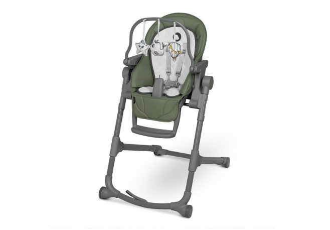 Lionelo - Scaun de masa multifunctional Cora Plus Reglabil in 4 pozitii pe inaltime Spatar reglabil in 3 pozitii Cu bara de juca