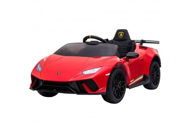 Masinuta electrica Chipolino Lamborghini Huracan red cu scaun din piele si roti EVA