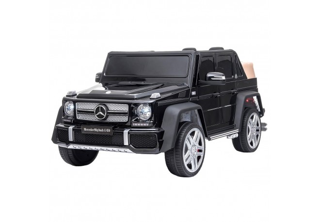 Masinuta electrica Chipolino SUV Mercedes Maybach G650 black cu scaun din piele si roti EVA