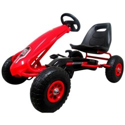 Kart cu pedale Gokart 3-7 ani roti gonflabile G4 R-Sport - Rosu