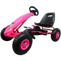 Kart cu pedale Gokart 3-7 ani roti gonflabile G4 R-Sport - Roz