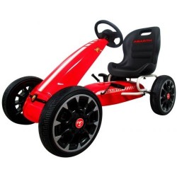 Kart cu pedale ABARTH 3-7 ani roti din spuma EVA G6 R-Sport - Rosu