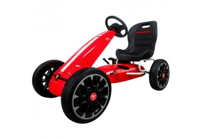 Kart cu pedale ABARTH 3-7 ani roti din spuma EVA G6 R-Sport - Rosu