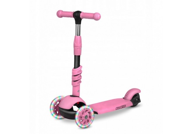 Trotineta 3 in 1 cu roti cu LED Ricokids Todi 765400 - Roz