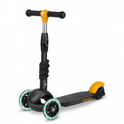 Trotineta 3 in 1 cu roti cu LED Ricokids Cubi 765500 - Negru - Portocaliu