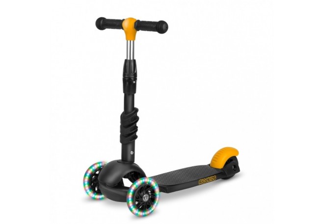 Trotineta 3 in 1 cu roti cu LED Ricokids Cubi 765500 - Negru - Portocaliu
