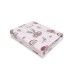 Qmini - Cearceaf cu elastic pentru patut 120X60 cm Din bumbac certificat Oeko Tex Standard 100 Teddy Bears on Rainbow Pink