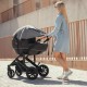 Parasolar cu laterale pentru landou si carucior Copertina protectie UPF 50+ cu fereastra Usor reglabil Rezistent la apa FreeON G